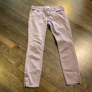 Free People Purple Ankle Jeans 26 Zipper Detail VGUC